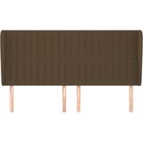  Uzglavlje s ušima tamnosmeđe 183x23x118/128 cm od tkanine | shoptok.hr