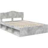  Konstrukcija postelje z vzglavjem Betonsko siva 150 x 200 cm, (5000102332) | Shoptok.si