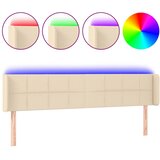  LED uzglavlje krem 183x16x78/88 cm od tkanine | shoptok.hr