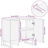  Kupaonski ormarić za sudoper s vratima Prirodna 62 x 33 x 58 cm | shoptok.hr