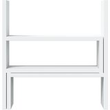 Organizator za stol podesivi bijeli 40 x 17 x 41 cm drveni | shoptok.hr