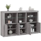  The Living Store Komoda z LED lučkami siva sonoma 162x37x100 cm - Komoda, (21502311) Cene