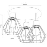  plafonsko svetlo parkla 3xE27/15W/230V crno | Eponuda.com