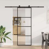 vidaXL Klizna vrata s priborom 76 x 205 cm od ESG stakla i aluminija | shoptok.hr