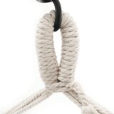 Kondela Viseči gugalni stol, bel/siv, LINDO NEW | Shoptok.si