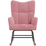  Stolica za ljuljanje ružičasta baršunasta | shoptok.hr