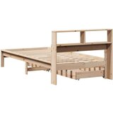 vidaXL Knjižna postelja brez vzmetnice 100x200 cm trdna borovina | Shoptok.si