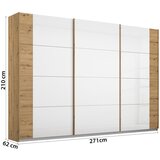 Rauch Möbel omara z drsnimi vrati, bela, hrast artisan | Shoptok.si