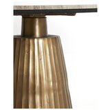 Light & Living Okrugli blagovaonski stol s pločom stola u mramornom dekoru u brončanoj boji/u prirodnoj boji ø 100 cm Rianne – | shoptok.hr