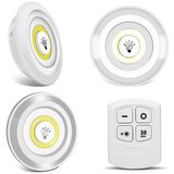  3x bežična led cob lampa s daljinskim upravljačem | shoptok.hr