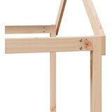 Krevet na kat s krovom 90 x 190 cm od masivne borovine | shoptok.hr