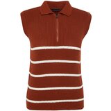 Trendyol Sweater Vest - Brown - Regular fit Cene