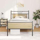  Posteljni okvir brez vzmetnice hrast 100x190 cm inženirski les, (21829439) | Shoptok.si