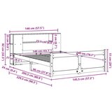 vidaXL Knjižna postelja brez vzmetnice 140x200 cm trdna borovina | Shoptok.si