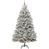vidaXL Umjetno božićno drvce Zelena i bijela 300 cm PVC i metal | shoptok.hr