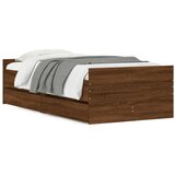  Okvir kreveta s ladicama boja smeđeg hrasta 90 x 190 cm | shoptok.hr