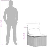  Set sofe 7 pcs Bež i svijetlo siva Poli Rattan i čelik | shoptok.hr