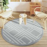 Vanjski tepih sivi Ø 160 cm PP | shoptok.hr