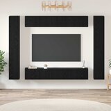  Set TV komoda Zidne 10 pcs Crni hrast Konstruirano drvo | shoptok.hr