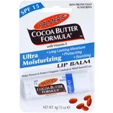 Face & Lip Cocoa Butter Formula vlažilni balzam za ustnice SPF 15 okus Original Cocoa Butter 4 g