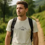 muška majica za planinarenje organski pamuk ekg planina