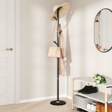  Stalak za kapute crni 175 cm od željeza obloženog prahom | shoptok.hr