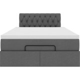 vidaXL Otomanska postelja z vzmetnico siv 120x190 cm blago | Shoptok.si