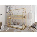 Molarem Home Drveni dječji krevet na kat Axel - svijetlo drvo - 200x90 cm - Bez madraca | shoptok.hr