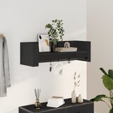  The Living Store Stenska polica črna 100x35x30,5 cm iverna plošča - Stenska Polica, (21497182) | Shoptok.si