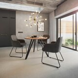 Bessagi Home jedilna miza elias, les akacije, kovina, Ø 90 cm | Shoptok.si