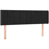 The Living Store vzglavje z ušesi črno 147x16x78/88 cm žamet - vzglavje, (21418684) | Shoptok.si