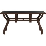 The Living Store Vrtni stol smeđe-crni 140 x 70 x 70 cm od čelika i stakla | shoptok.hr