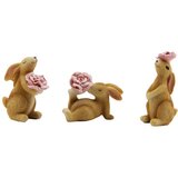  Uskršnja figura zeka sa roze ružicama 6,5 cm ( 465174 ) | ePonuda.com