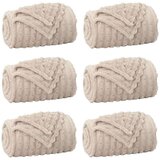  Pokrivači za bacanje 6 pcs Bež 150 x 130 cm Runo | shoptok.hr