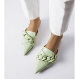 Gemre Green elegant mules with chain Patenaude | Shoptok.si