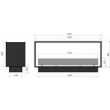  InFire - Ugrađeni BIO kamin 48,5x123,5 cm 6kW crna | Eponuda.com
