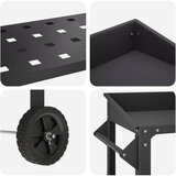  Stol za presađivanje s kotačima 96 x 50 x 89 cm Čelična vrata | shoptok.hr