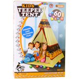 Šator Tipi Indijanska kućica za igru ​​+ 60 loptica - 155 cm | shoptok.hr