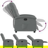 vidaXL Električni naslanjač temno sivo blago | Shoptok.si