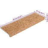  Prostirke za stepenice 10 kom 65x21x4 cm bež pravokutni rub | shoptok.hr