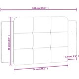  Jastuk za uzglavlje Zadar bijelo-crni 100 cm od umjetne kože | shoptok.hr
