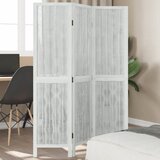 vidaXL Paravan 3-delni bel trden les pavlovnije | Shoptok.si