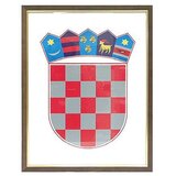 FOTEX Grb Republike Hrvatske drveni okvir, 21x30 cm | shoptok.hr