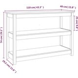  Konzolni stol 110 x 40 x 74 cm od masivne borovine | shoptok.hr