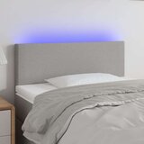 vidaXL LED posteljno vzglavje svetlo sivo 100x5x78/88 cm blago | Shoptok.si