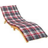  Jastuk za ležaljku crveni karirani 200x50x3 cm tkanina Oxford | shoptok.hr