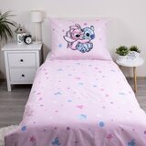 Jerry Fabrics Rožnata enojna bombažna otroška posteljnina 140x200 cm Lilo a Stitch "Universe" – | Shoptok.si