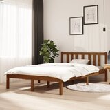 Furnova Posteljni okvir medeno rjav iz trdnega lesa 120x200 cm, (21938876) Cene