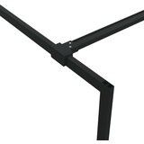 vidaXL Pregrada za tuš crna 80 x 195 cm s prozirnim staklom ESG | shoptok.hr