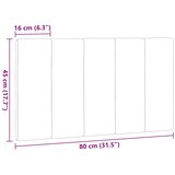  Jastuk za uzglavlje Hanko smeđesivi 80 cm od tkanine | shoptok.hr